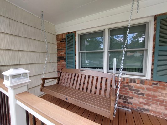 Installed Porch Swing