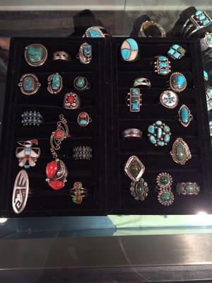 Amazing vintage rings with all natural stones