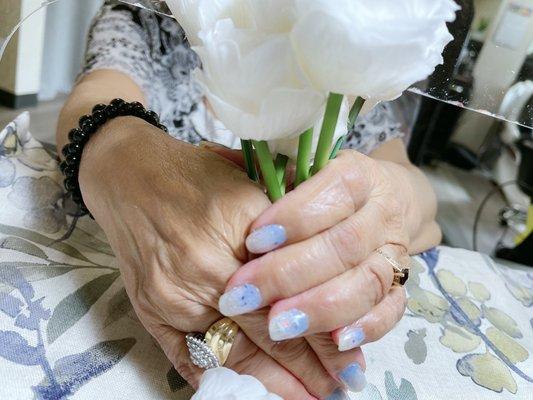 White and light blue are perfect for summer