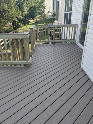 Trex deck installed at 45* angle