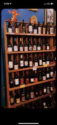 Bottles of wine for purchase