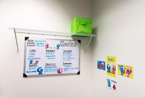 An example of a therapy room at a Hopebridge Autism Therapy Center.