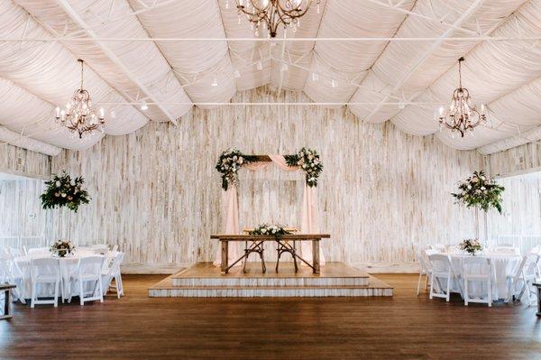 Sweetheart table in the Magnolia Ballroom