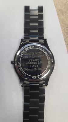 Customized watch engravings