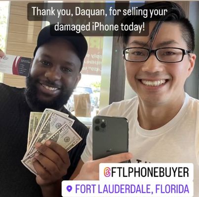 Thank you, Daquan, for selling your IPhone today!