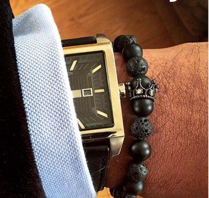 Onyx beads from South Asia. Imagine this on your wrist.