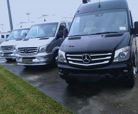 Mercedes Benz Luxury Sprinters.