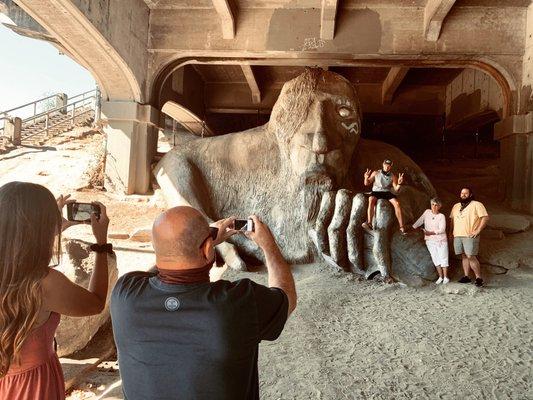 The Fremont Troll is always one of the most popular photo opportunities on each tour!