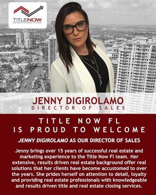 Jenny DiGirolamo, Title Now Director of Sales