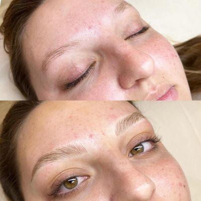 Before and after micro blading