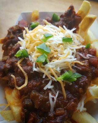 Vegetarian Chili Cheese Fries