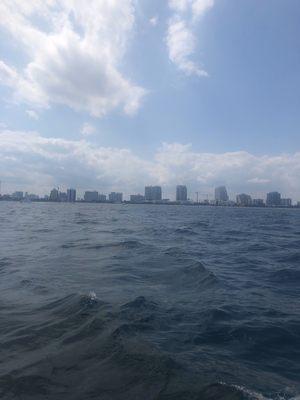 The Fort Lauderdale skyline from the water.