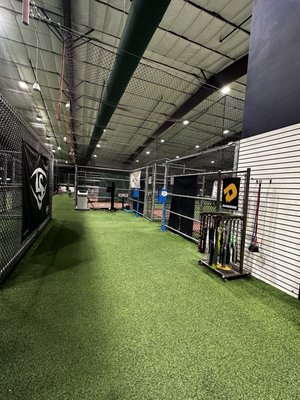 walkway area to batting cages