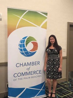 AFPS Marketing agent attending the Networking Breakfast at the Chamber