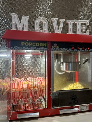 Daily, fresh in-house popcorn for every movie!