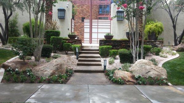 Annual flowers help enhance entryways year round!