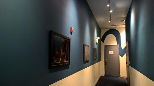 Hallway to bathrooms and lockers