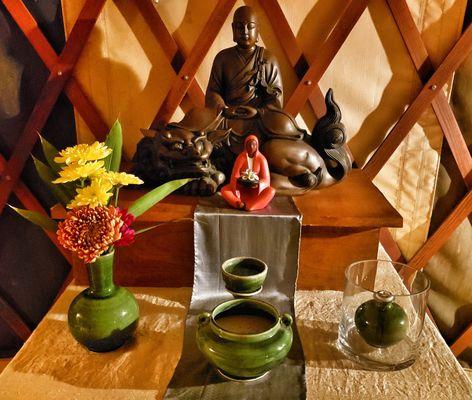 Altar in our meditation hall.