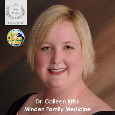 Dr. Colleen Kriss was voted Best Doctor in the Carson Valley in 2020!