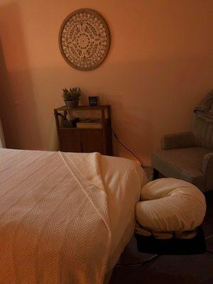 Treatment Room for massage and energy healing.