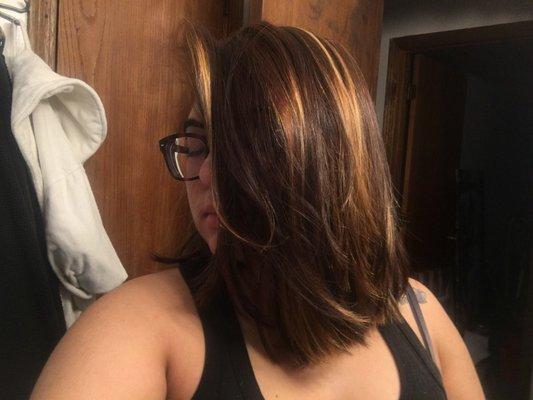 Went with light brown and highlights