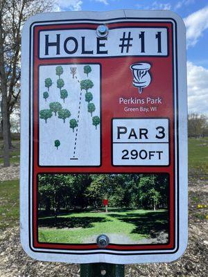 Disc golf course - hole 11