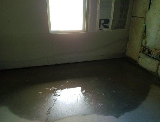 Water damage inside the room