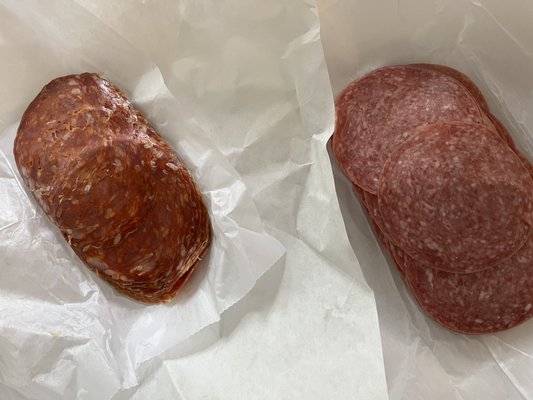 hot soppressata & genoa salami - 1/2 pound of each