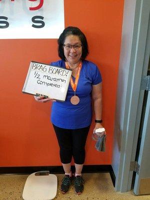 Brag Board, 1/2 Marathon Completed!