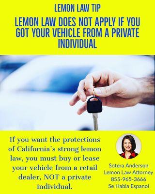 Lemon law tip