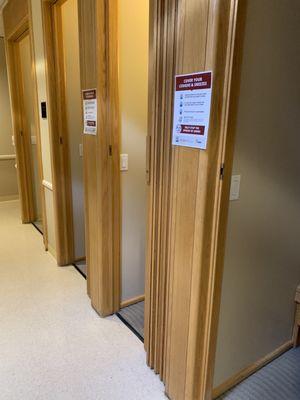 These are the dressing room booths they ask you to wait in before your MRI.