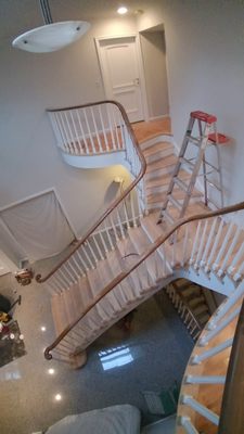 Imperial staircase job, sanded and ready for stain