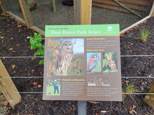 Aviary signage