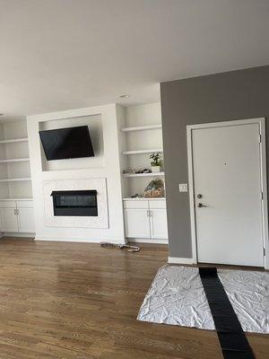 Living room renovation and painting