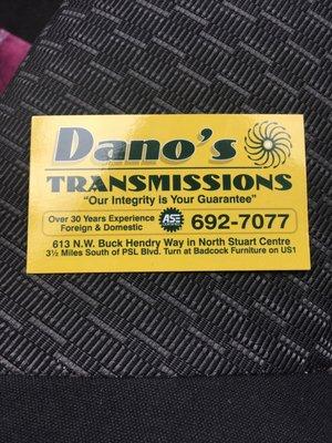 Dano's Transmissions