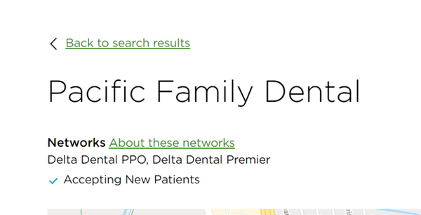 they actually DOES NOT TAKE PPO; they put on Misleading info on Delta Dental Insurance