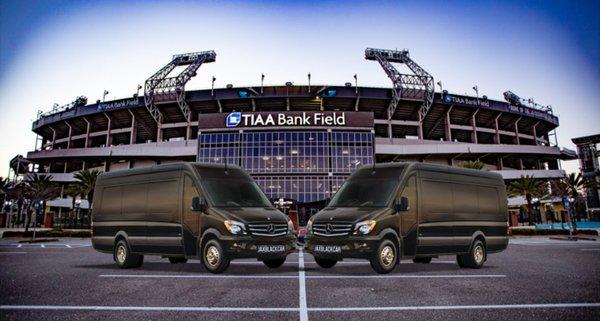 Jax Black Car Transportation Sprinter Vans 
 TIAA Bank Field