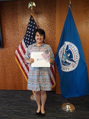 Proud New Citizen of the United States!!