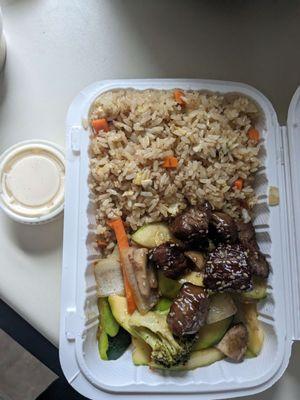 steak hibachi special with very little steak hibachi