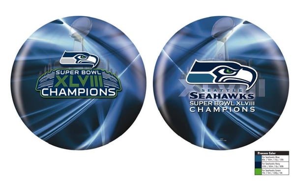 Super Bowl Champions Bowling Balls! Go Hawks! On sale NOW!