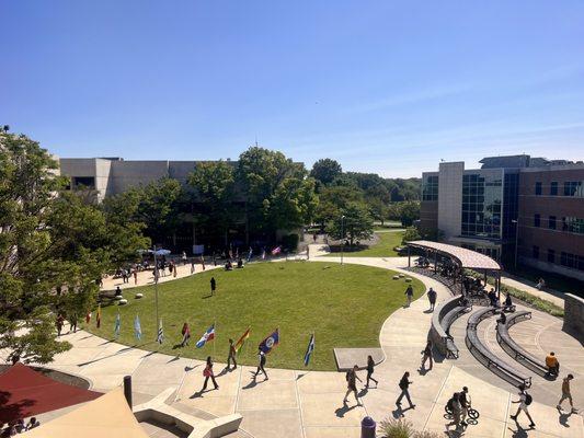 View of the quad on the main campus