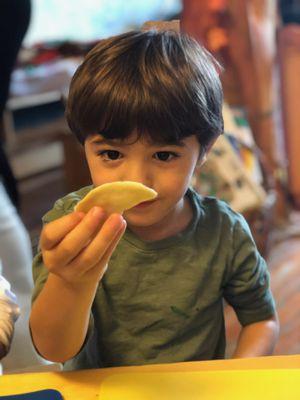 Making polish potato pierogis for our Christmas party