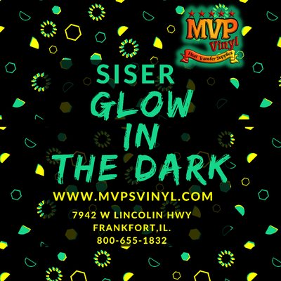 Glow in the dark HTV. Bring your shirts to life at night.