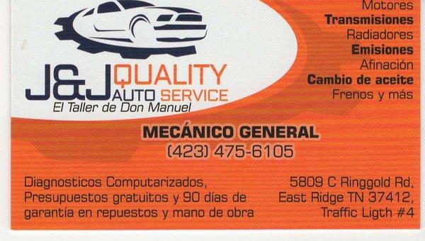 J & J Quality Auto Services