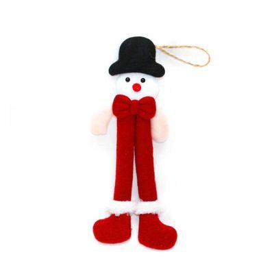 hanging Felt Red Burlap Snowman Ornament