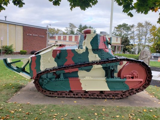 An M1917 WW1 era tank outside the VFW