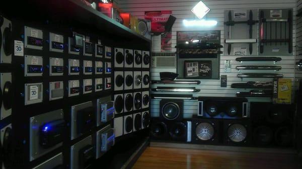 Lots of radios & speakers..