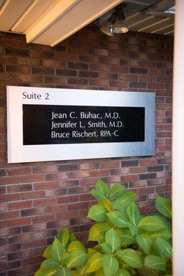 Dr. Jean Buhac - Front Sign