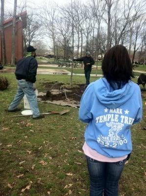 WE GIVE BACK .. PLANTING TREES AT OUR LOCAL PARKS FOR ARBOR DAY