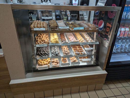 Donut selection - they had my favorite: double chocolate!